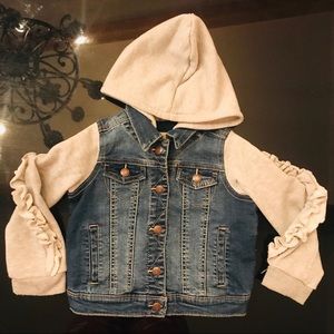 Tucker + Tate denim and hoodie jacket Size 4T EUC